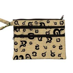 Thai Silk - 3 zipper wristlet